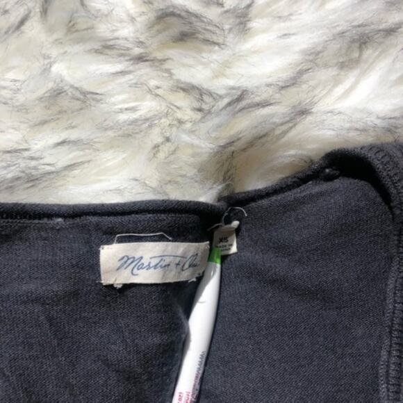 Martin + Osa Gray Lightweight Scoop Neck Sweater Dark Academia - Picture 5 of 7